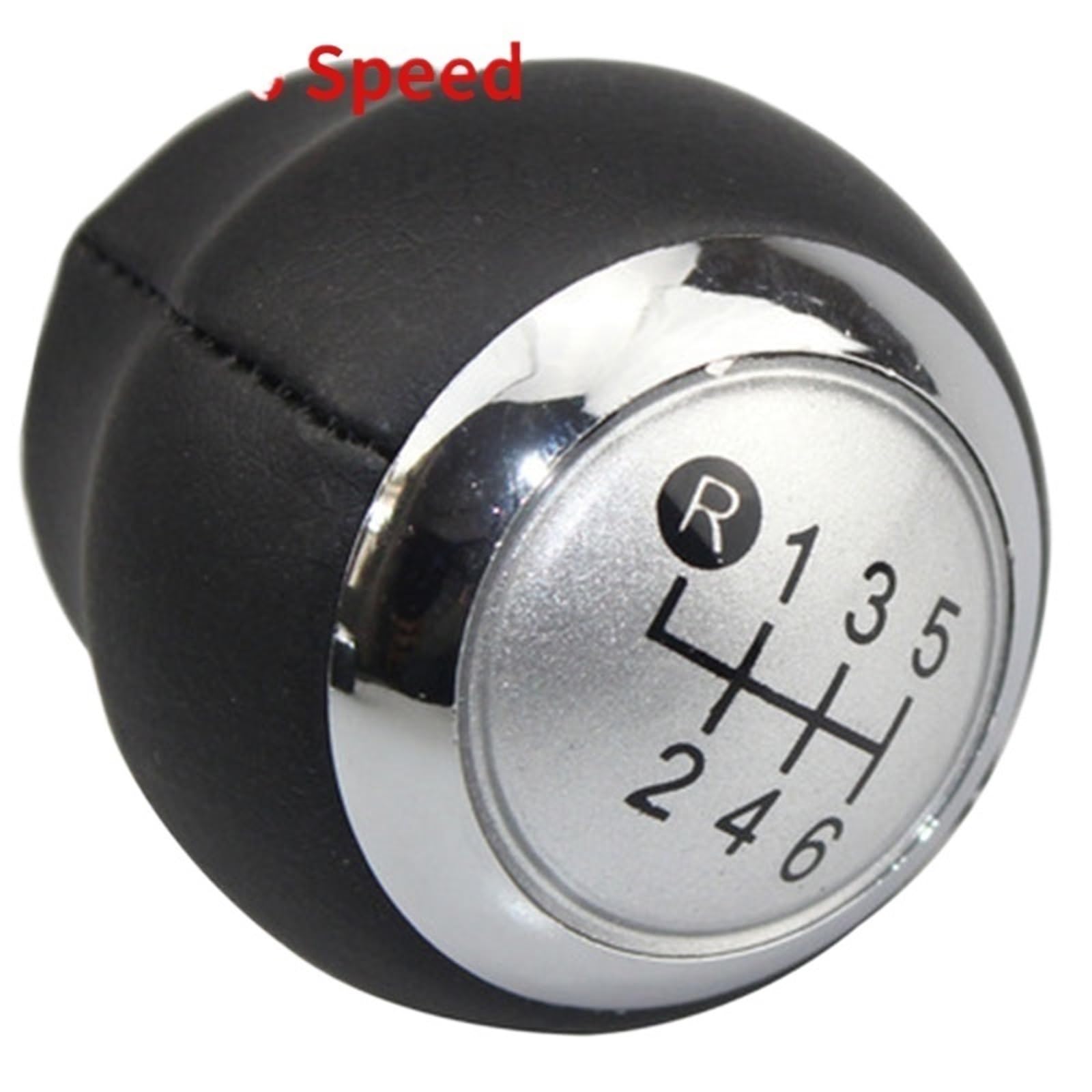 Schaltknauf,Gear Shift Knob 5/6 Gang Auto Schaltknauf Hebel Schalthebel Handball(Silver 6 Speed) von AYKNINGD