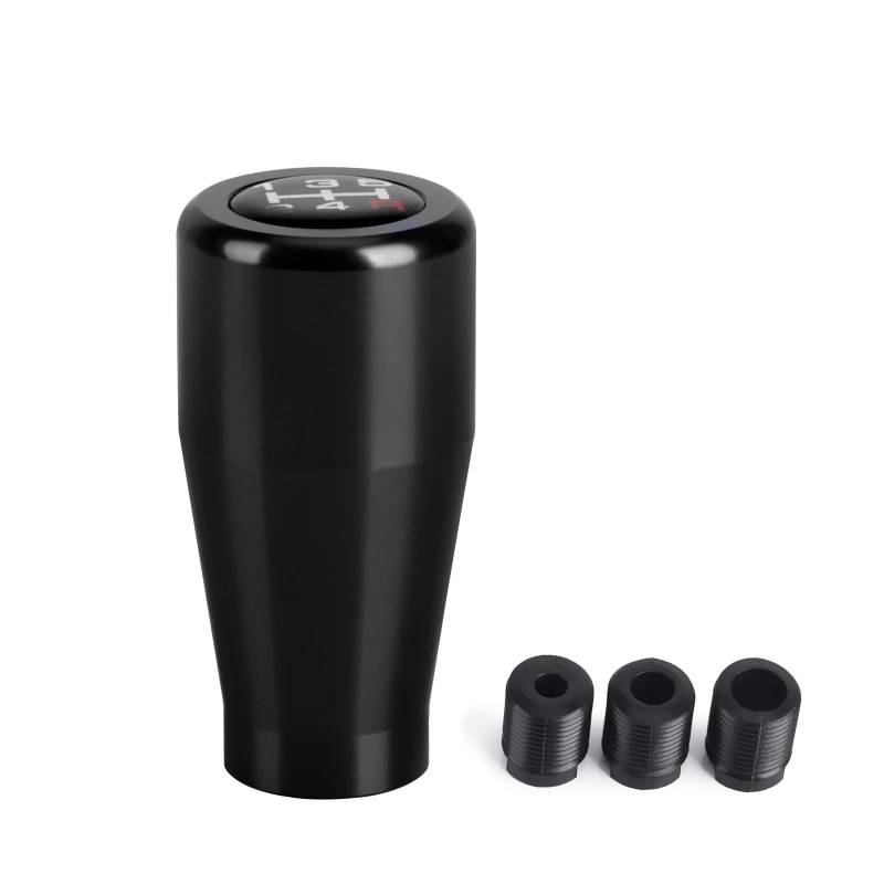 Schaltknauf,Gear Shift Knob 5-Gang-Auto-Universal-Schaltknauf, Aluminium-Racing-Schalthebel for Schaltgetriebe, Schaltknauf(Black) von AYKNINGD