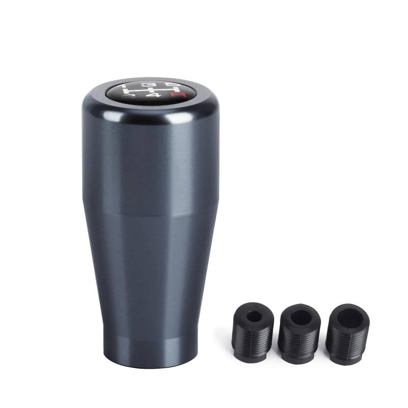 Schaltknauf,Gear Shift Knob 5-Gang-Auto-Universal-Schaltknauf, Aluminium-Racing-Schalthebel for Schaltgetriebe, Schaltknauf(Gray) von AYKNINGD