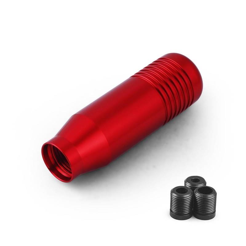 Schaltknauf,Gear Shift Knob 8,5 cm stilvoller Schaltknauf-Stick, Schaltgetriebe, universelles Auto, Aluminium, verlängerter Schaltknauf, Schaltknauf, KEIN Logo(Red) von AYKNINGD