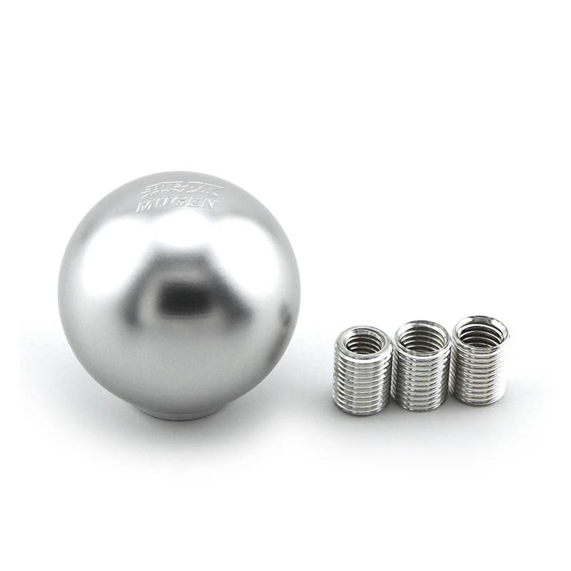 Schaltknauf,Gear Shift Knob Kugelförmiger Schaltkopf aus Metall, Universal-Wave-Stick-Kugel-Schalthebel, Silber-Schwarz-Schaltknauf mit Kugel(Silver) von AYKNINGD