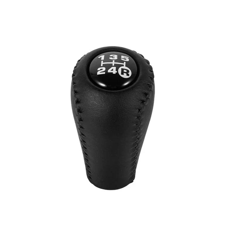 Schaltknauf,Gear Shift Knob Schaltknauf, 5-Gang-Schaltgetriebe, Leder-Transfer-Gangschaltung(Black-1) von AYKNINGD