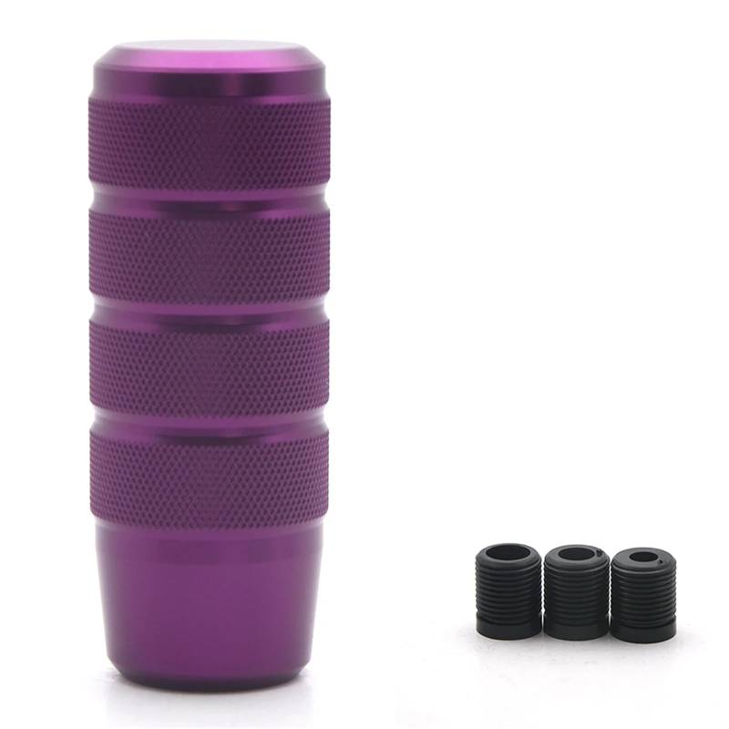 Schaltknauf,Gear Shift Knob Universeller, Rutschfester 95-mm-Schaltknauf for manuelles Getriebe, gerändelter Schaltknauf aus Aluminium(Purple) von AYKNINGD