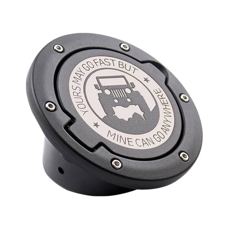 Tankdeckel,Tankdeckel Treibstoff Metall-Tankdeckel, Kraftstofftür, Tankdeckel, Passend Für Wrangler JK Unlimited 07–17 von AYKNINGD