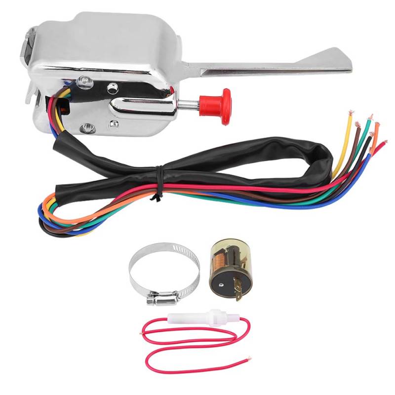 AYNEFY Blinkerschalter, 12 V Blinkerschalter, Universal Street Hot Rod Blinkerschalter Flasher, Kfz-Blinkerschalter mit Blinker-Befestigungsklemme von AYNEFY