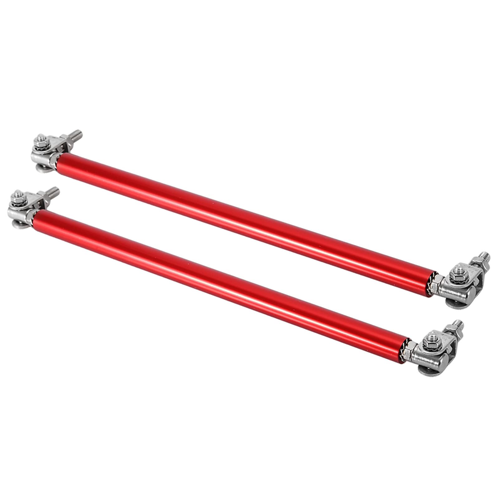 Einstellbare Vordere Stoßfänger-Splitterstangen Aluminium Konstruktion Support-Stange Benutzerfreundliche Installation Chic Aussehen 1 Paar Frontstoßstange Splitterstangen (Rot) von AYNEFY