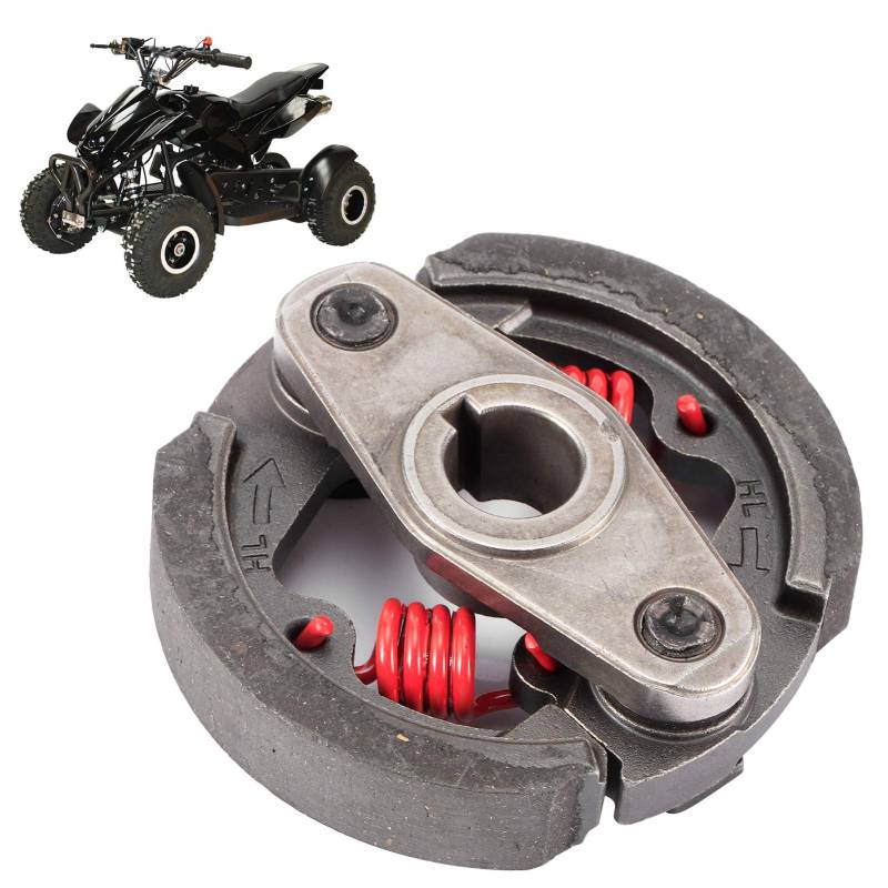 Motorrad Kupplungsbelag, Hochleistungs Fliehkraftkupplung Fahrradscharnier kupplung mit 2 Federn für 2-Takt 43cc 47cc 49cc Mini-Motorrad ATV Quad Bike von AYNEFY