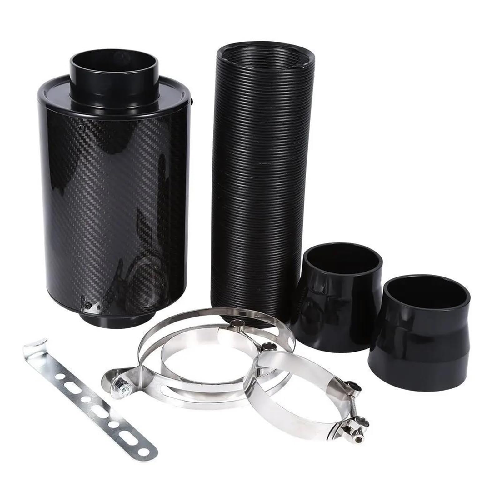 Ansaugschlauch 3 Zoll Universal Air Intake Kit Filter Induktion Eintritt Gebogen Stretch Kalten Auto Ansaugrohr Carbon Faser Ansaugschlauch Auto Lufteinlass von AYOK