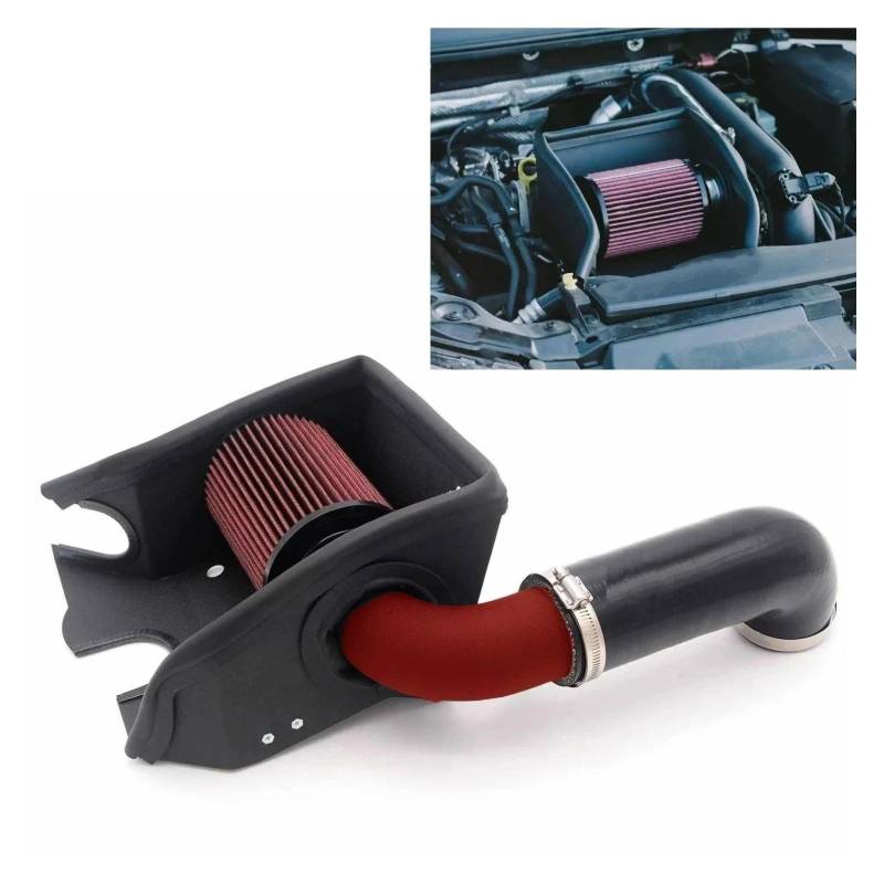 Ansaugschlauch Für Für A3 Für Q2 Für Q3 1,4 EA211 Auto Zubehör Schwarz Air Intake Induktion Rohr & Hitzeschild Filte Auto Lufteinlass(RED and Black Pipe) von AYOK