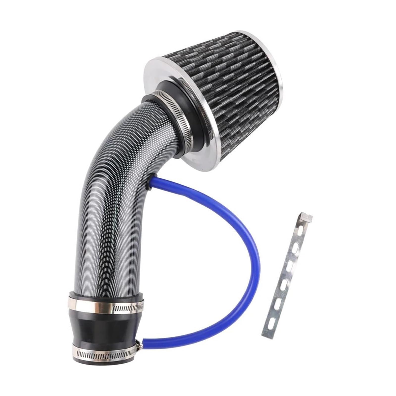 Ansaugschlauch Neu 76mm Aluminium Universal Auto Racing Cold Air Intake System Turbo Induktionsrohr Rohr Kit Mit Kegel Luftfilter Auto Lufteinlass(Carbon Style) von AYOK