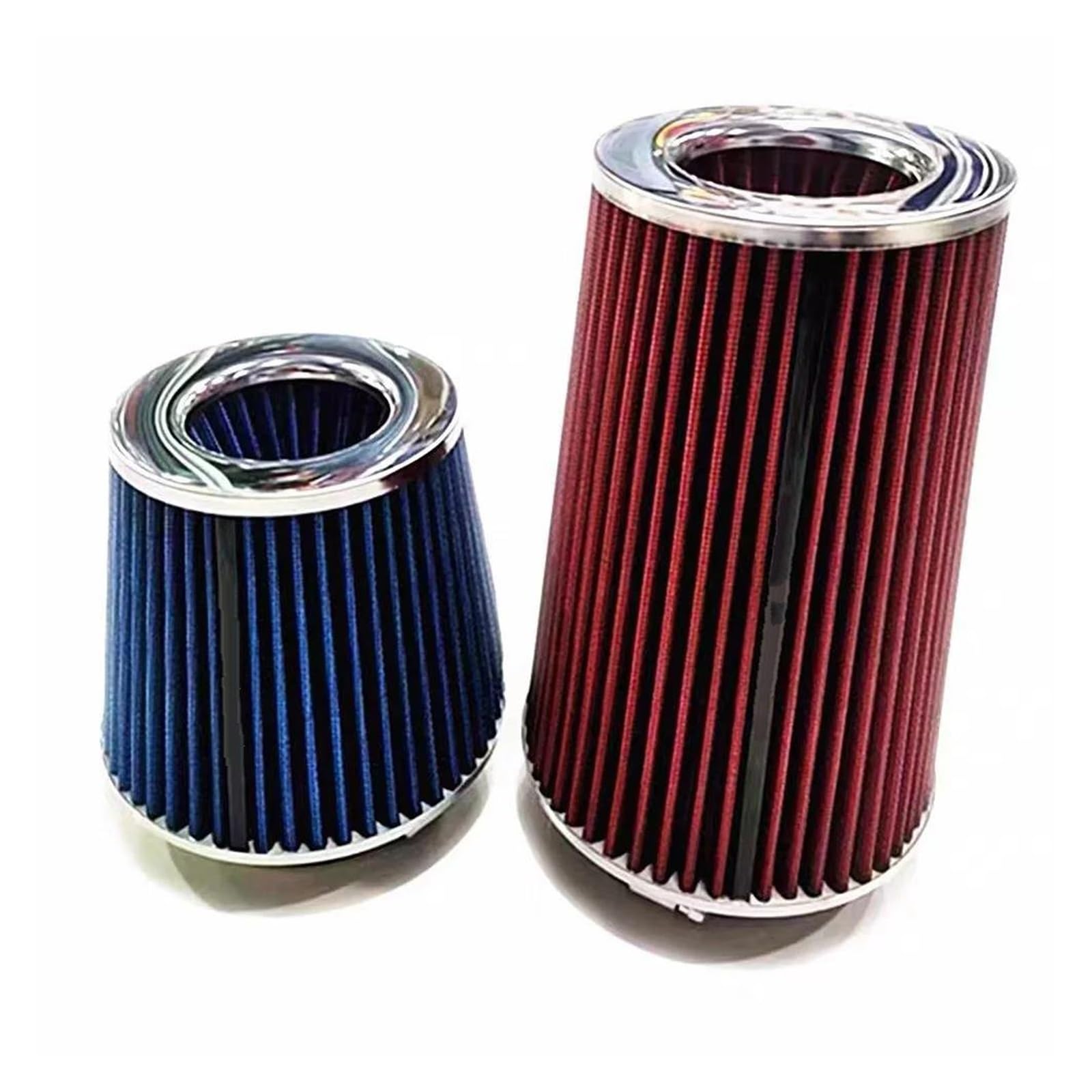 Ansaugschlauch Universal-Autoteile 76/89/101 MM Auto-Luftfilter High Flow Ansaugfilter Ansaugfilter Sport Power Mesh Cone Kaltluft-Ansaugkit Auto Lufteinlass(Long red) von AYOK