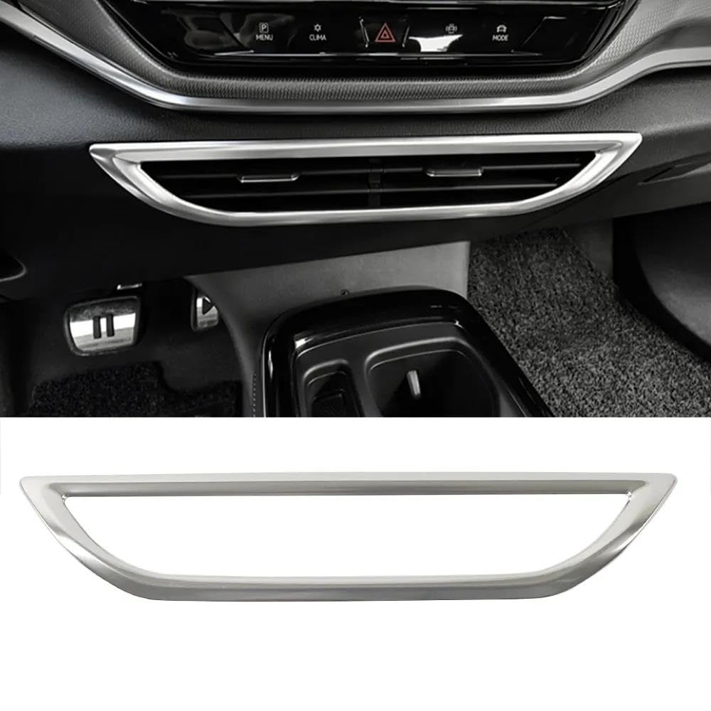 Auto Innenraum Trim Für VW Für ID.4 Für ID4 2021 2022 2023 Auto Innen Zubehör Farbe Refit Matte Silber Edelstahl Aufkleber Car Interieur (Farbe : 7) von AYOK