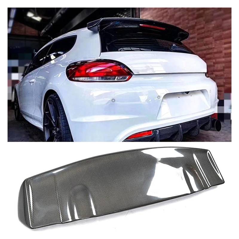 Heckflügel Auto Styling Hinten Stamm Dach Lip Flügel Fenster Spoiler 2008-2017 Für VW Für Scirocco Nicht Für R Für Rleitung Carbon Faser/FRP Spoiler Flügel (Farbe : Glossy Black 08-14) von AYOK