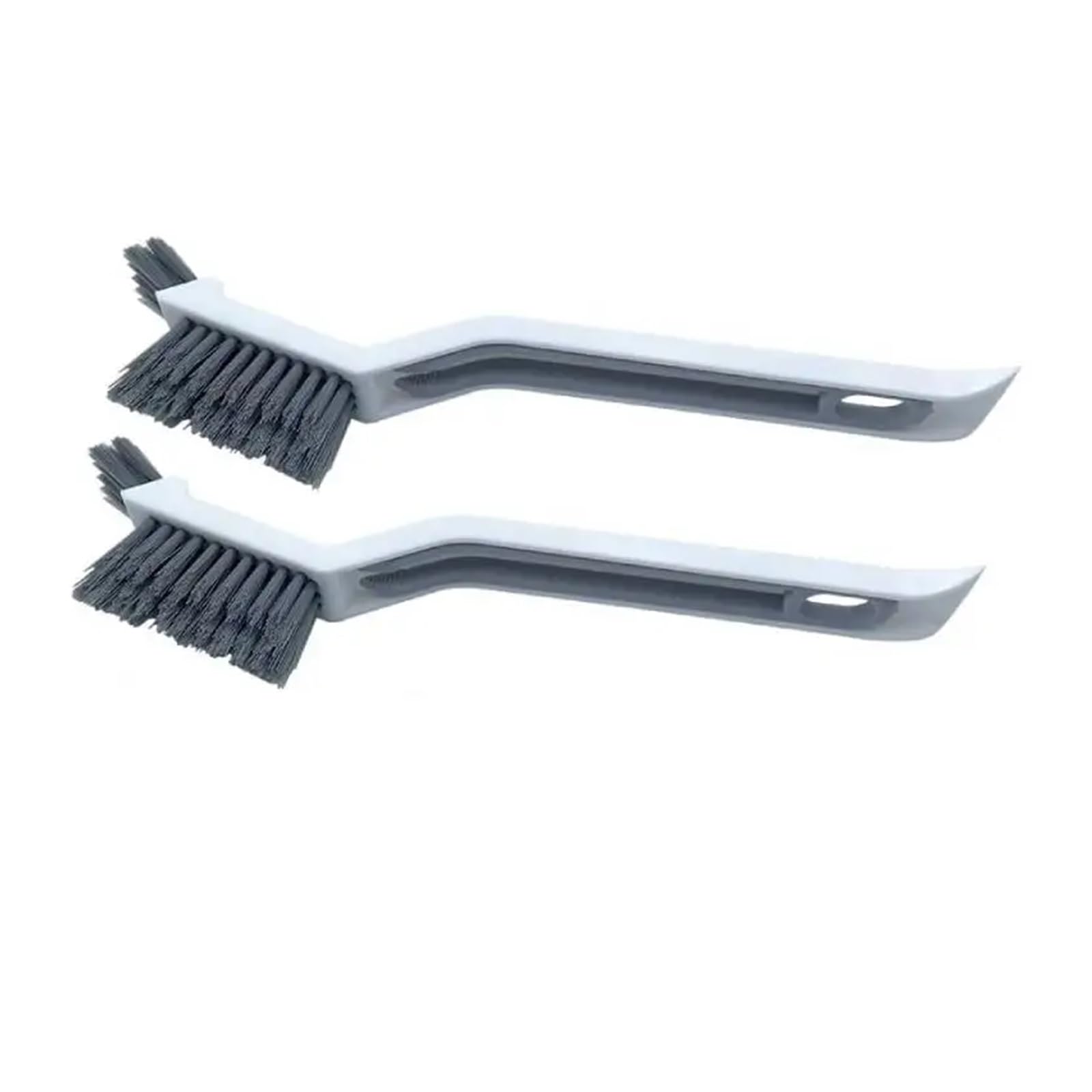 VNJUGF Fugenreinigungsbürste mit harten Borsten, Spalt- und Haarspangen-Reinigungsbürste, Bodennahtbürste for Badezimmer, Wände, Bodenfliesen, Fenster, 2 Stück wanglan(2pcs White) von AYRTEGI