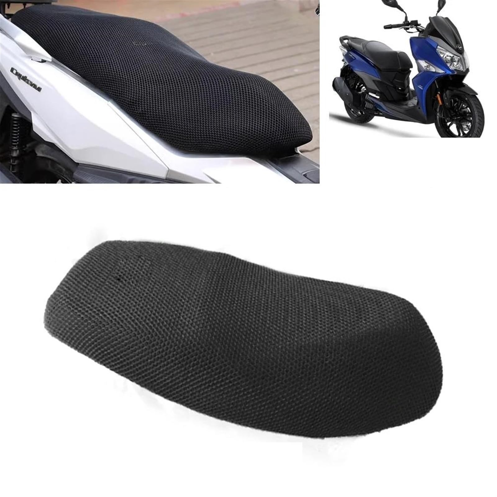 AYUNCAI Atmungsaktives Mesh Für SYM Jet 14 125 Cruise 150X Motorrad 3D Atmungsaktive Sonnenschutz Mesh Schutz Kissen Sitz Abdeckung von AYUNCAI