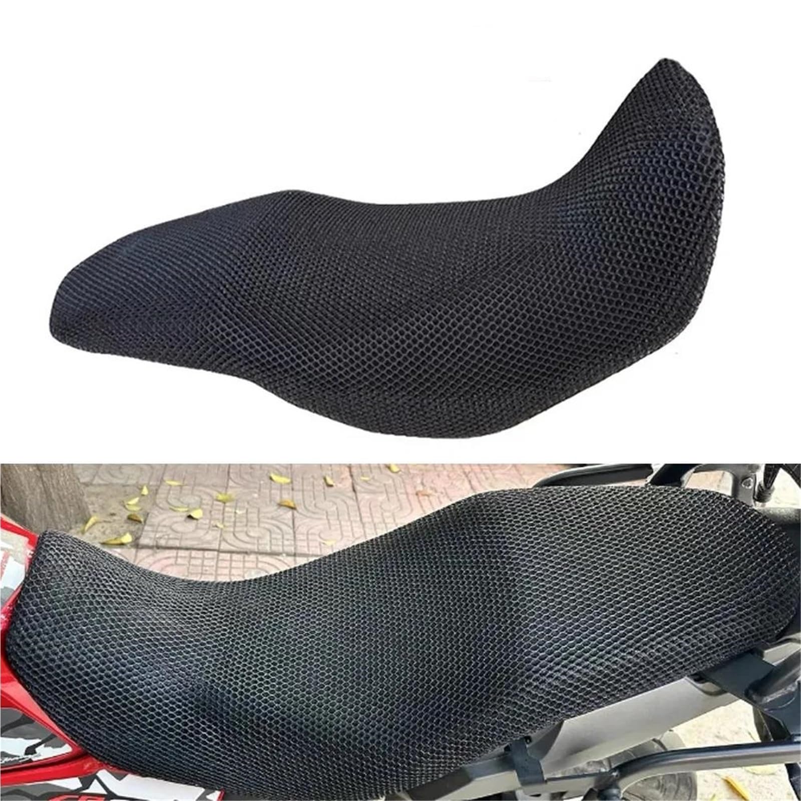 AYUNCAI Sitzbezug 3D Wasserdicht Atmungsaktiv Mesh Sitzkissenbezug Motorrad Sitzkissenbezug Für NX400 NX500 2024 NX 400 500 von AYUNCAI