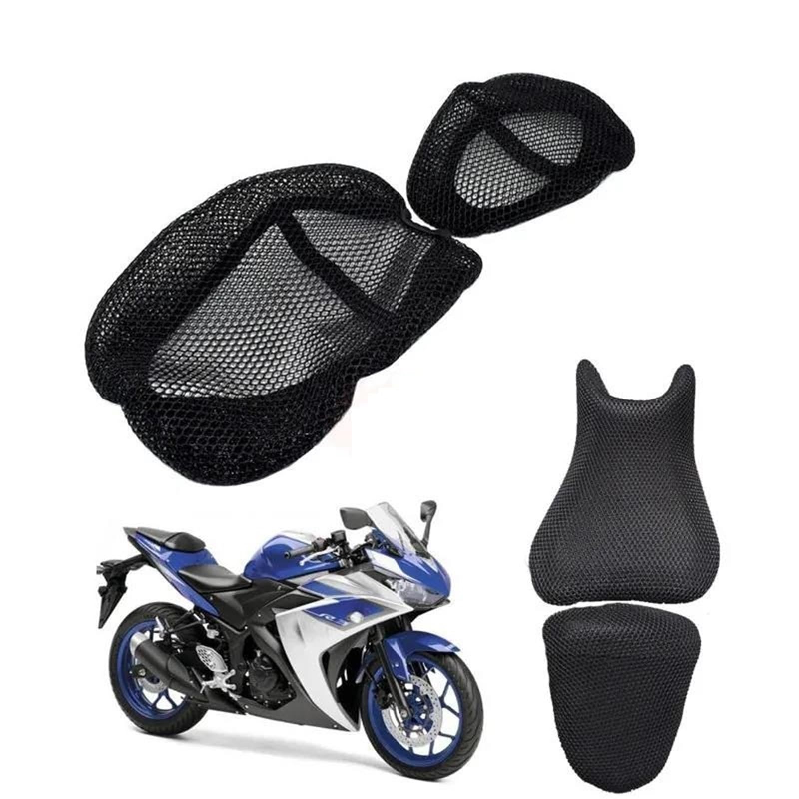 AYUNCAI Sitzbezug MT-03 Motorrad 3D Mesh Mesh Sitzbezug Kissen Schutz Pad Isolierung Atmungsaktiv Für MT03 R3 2013-2018 2014 2015 2016 2017 von AYUNCAI