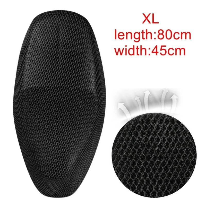 AYUNCAI Sitzbezug Motoforti M XL XXL Anti-Rutsch 3D Mesh Stoff Motorrad Sitzbezug Moped Atmungsaktives Mesh Netz Motorrad Sitzbezüge Kissen(3) von AYUNCAI