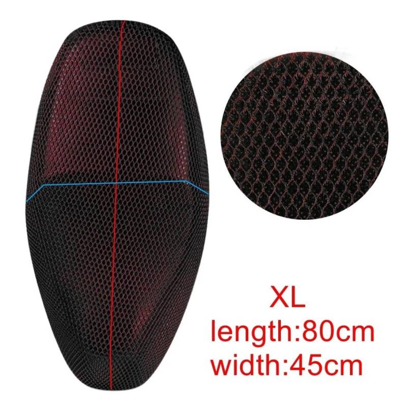 AYUNCAI Sitzbezug Motoforti M XL XXL Anti-Rutsch 3D Mesh Stoff Motorrad Sitzbezug Moped Atmungsaktives Mesh Netz Motorrad Sitzbezüge Kissen(7) von AYUNCAI