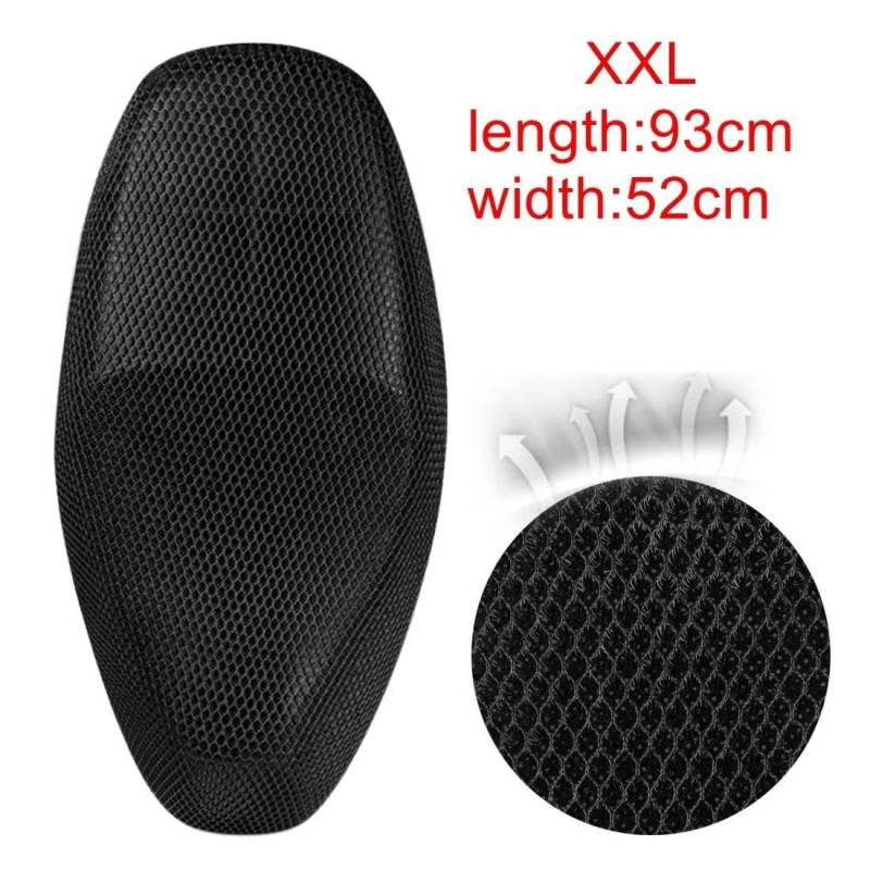 AYUNCAI Sitzbezug Motoforti M XL XXL Anti-Rutsch 3D Mesh Stoff Motorrad Sitzbezug Moped Atmungsaktives Mesh Netz Motorrad Sitzbezüge Kissen(9) von AYUNCAI