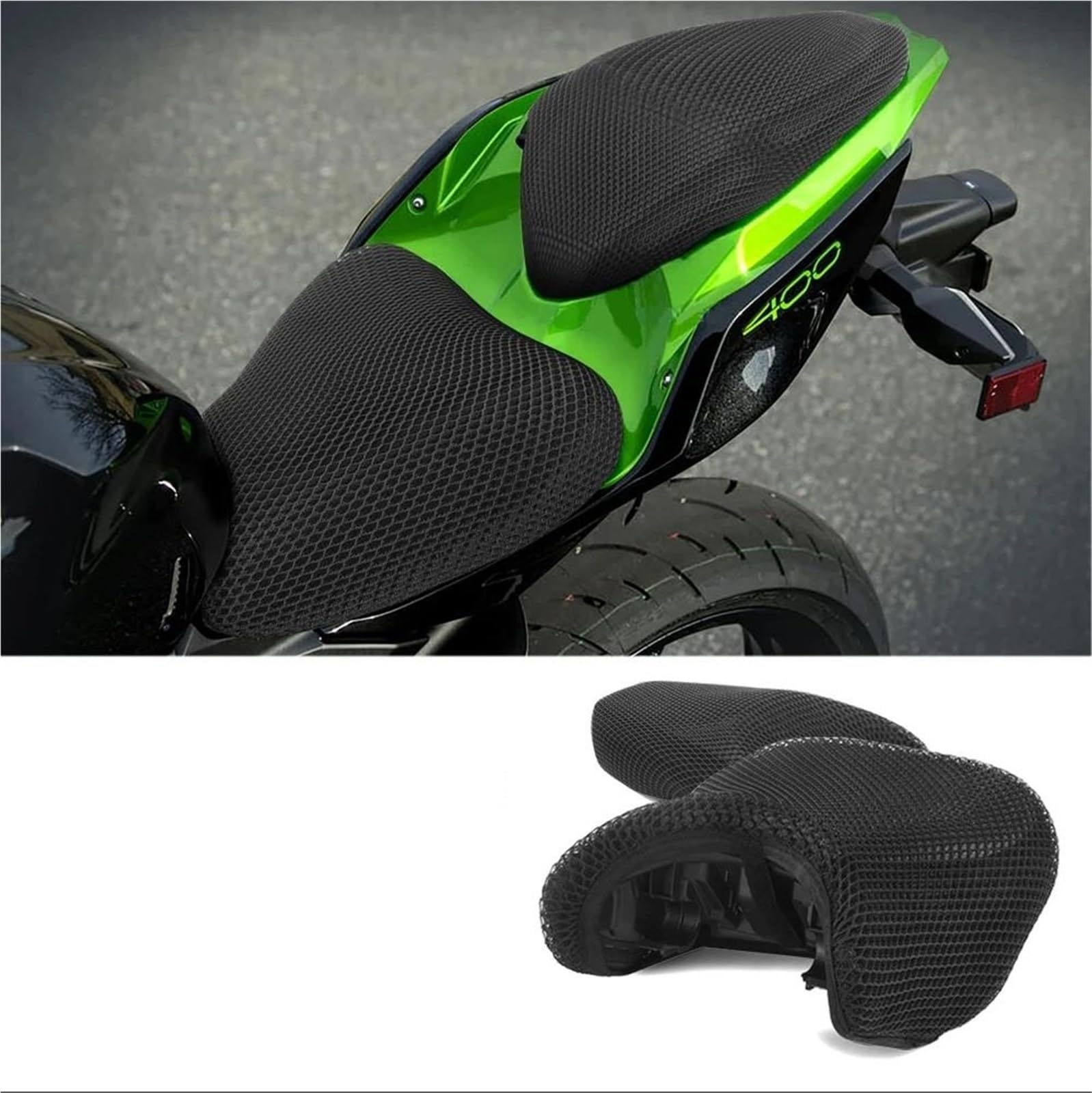 AYUNCAI Sitzbezug Motorcycle Accessories Protecting Cushion Seat Cover for Ninja 400 Z400 Z900 Z 900 400 Nylon Fabric Saddle Seat Cover von AYUNCAI