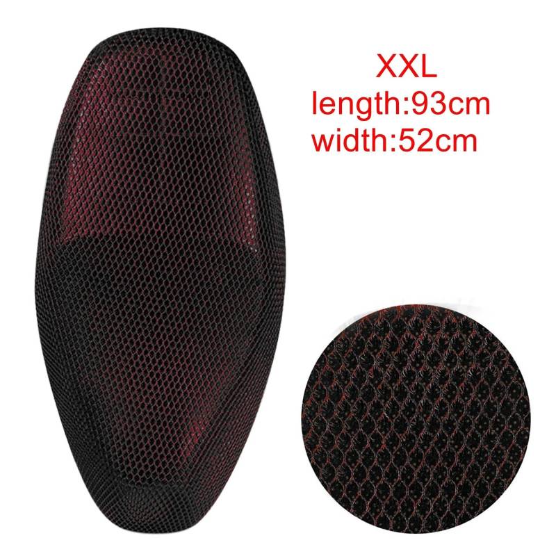 AYUNCAI Sitzbezug Motorradsitzbezug Moped Atmungsaktives Mesh-Netz Motorradsitzbezüge Kissen Motoforti M XL XXL Rutschfester 3D-Mesh-Stoff(12) von AYUNCAI