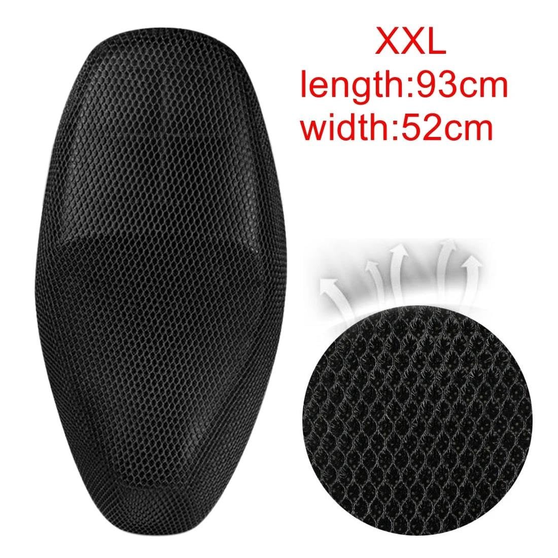 AYUNCAI Sitzbezug Motorradsitzbezug Moped Atmungsaktives Mesh-Netz Motorradsitzbezüge Kissen Motoforti M XL XXL Rutschfester 3D-Mesh-Stoff(9) von AYUNCAI