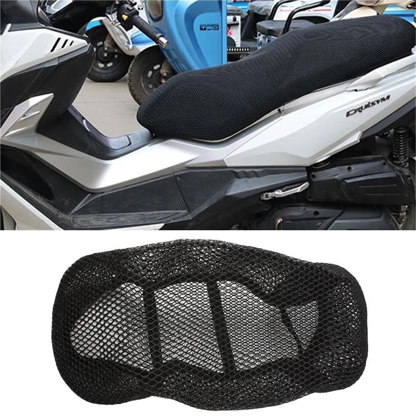 AYUNCAI Sitzbezug Nylon Stoff Sattel Sitzbezug Zubehör Motorrad Schutz Kissen Sitzbezug Für SYM CRUISYM 300 CRUISYM 150 JOYMAX Z 300 von AYUNCAI