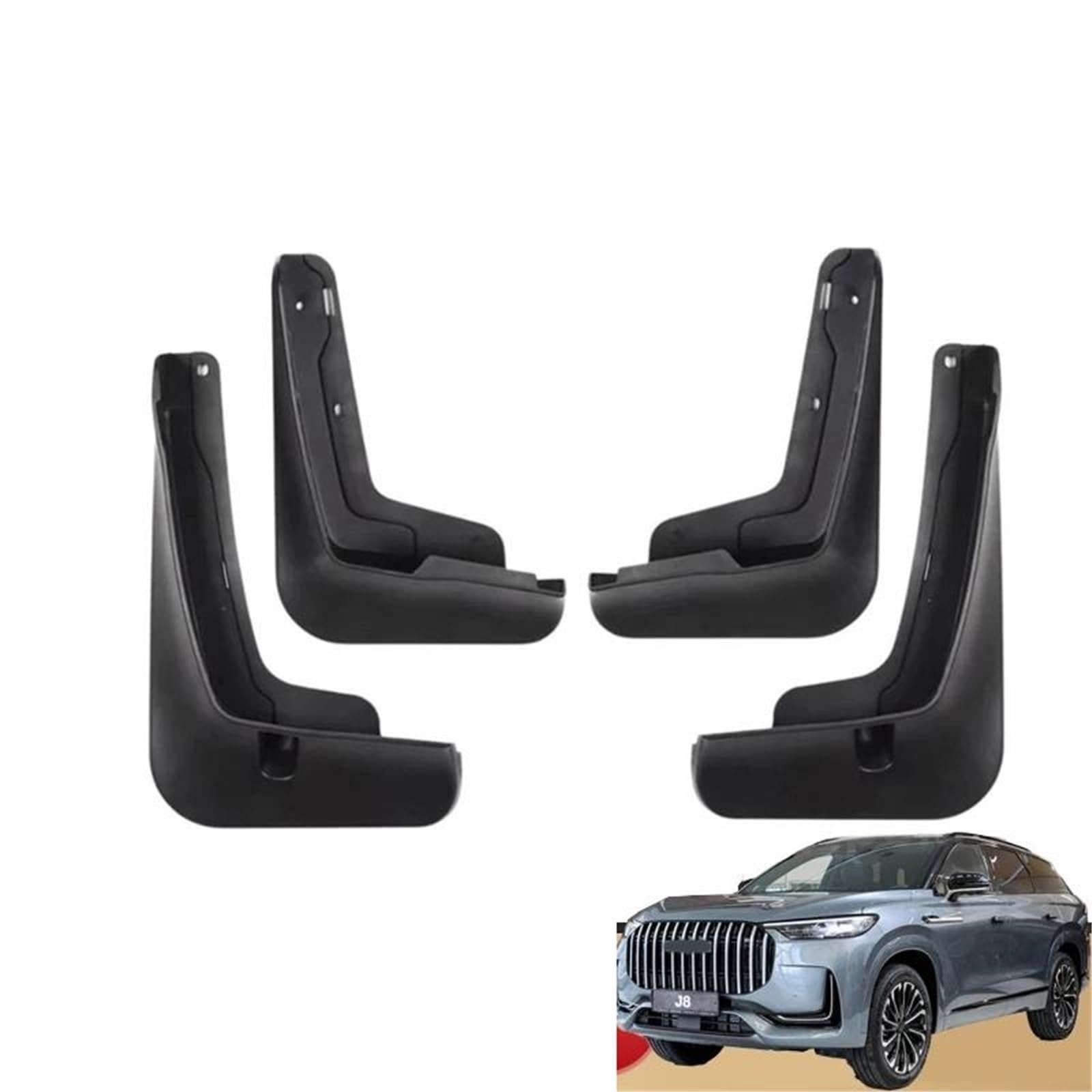 Auto Kotflügel Für Jaecoo J8 2024 SUV 2,0 L Kotflügel Spritzschutz Kotflügel Auto Vorne Hinten Schmutzfänger 4Pcs Auto Zubehör von AYUNCAI