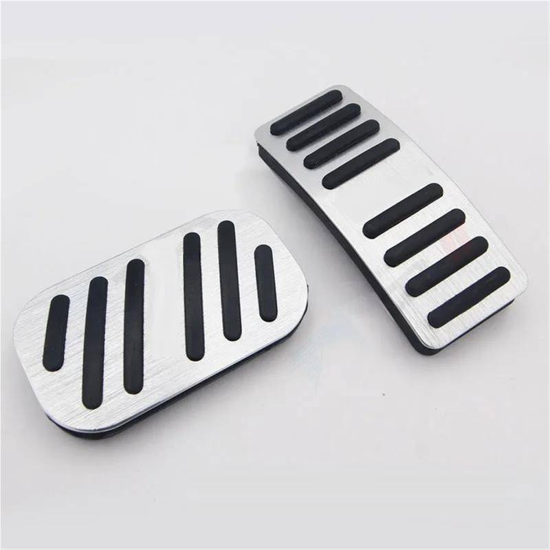 Für Atto 3 Yuan Plus 2023 2024 Aluminiumlegierung Auto Gaspedal Bremspedal Abdeckung Pad Fall Rutschfeste Act3 Autozubehör(2pcs Siver) von AYUNCAI