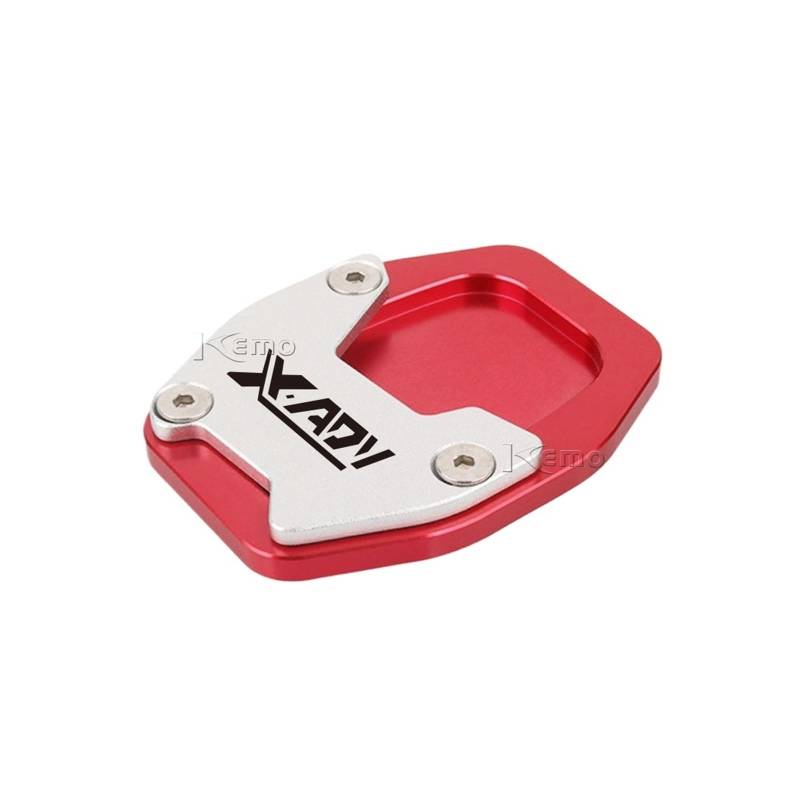 Für X-ADV750 XADV750 XADV 750 2021 2022 Motorrad CNC Aluminium Seitenständer Vergrößern Fußplatte Verlängerung Kickstand(Rot) von AYUNCAI