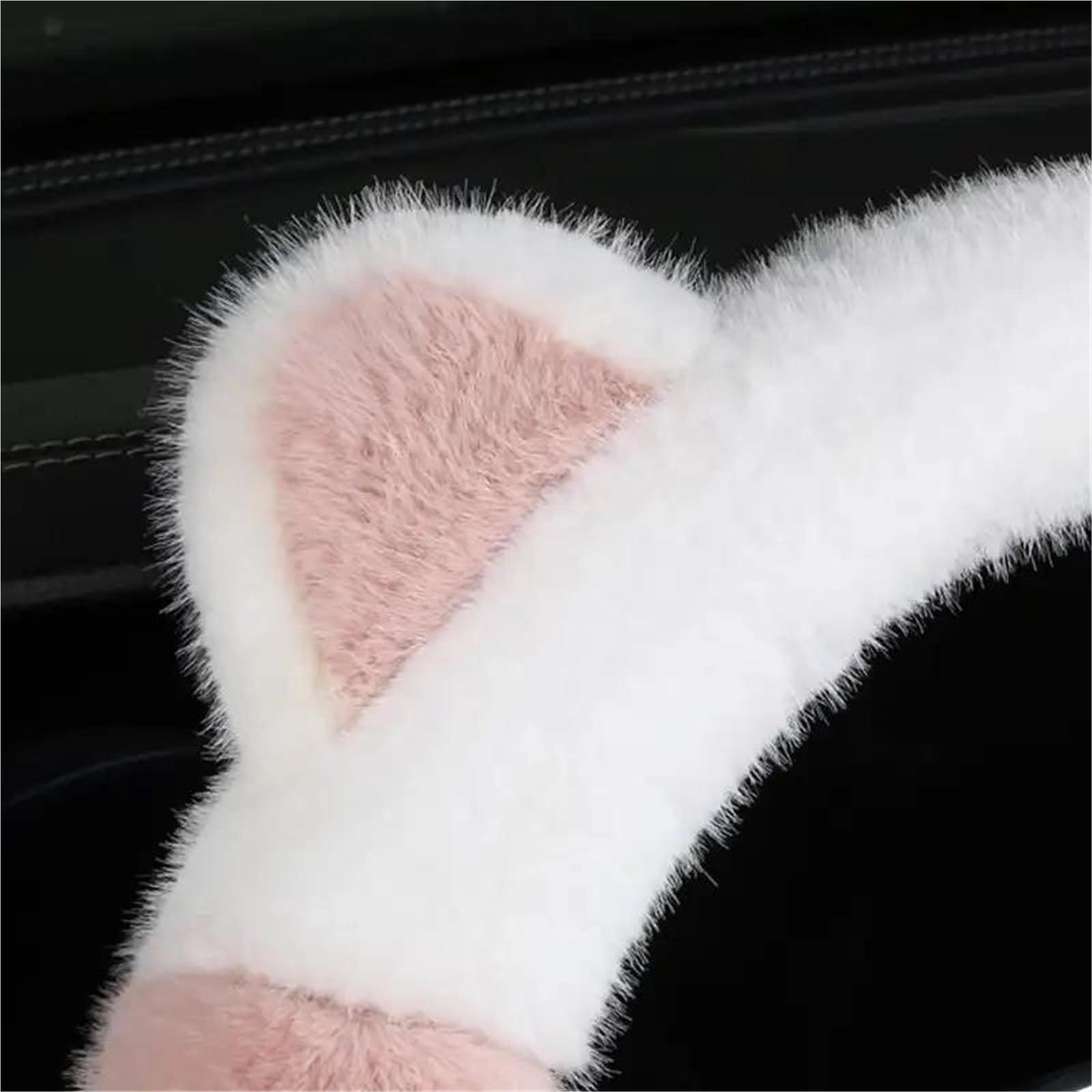 Lenkradschutz Auto Interior Styling Dekoration Auto Lenkung Abdeckung Auto Universal Nicht-Slip Weiche Nette Katze Ohren Plüsch Lenkrad Abdeckung Winter(3) von AYUNCAI