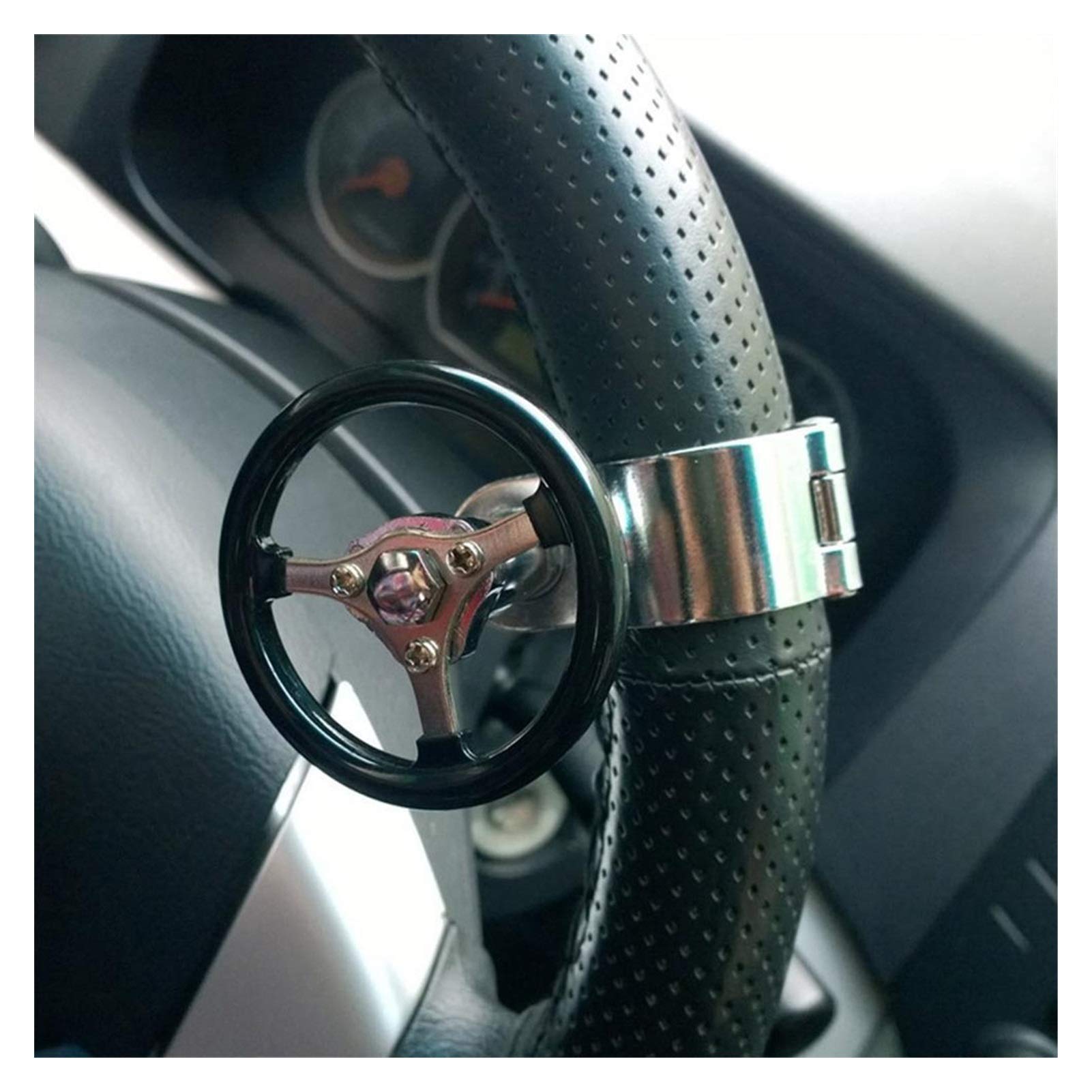 Lenkradknauf，Lenkknauf 360 Auto-Lenkrad Knob Booster Kugel-Anti-Rutsch-Metall-Lager Macht Griff Spinner Hilfs Grip Drehen Helfer Zubehör(Multicolor) von AYXAMO