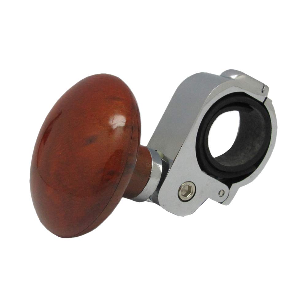 Lenkradknauf，Lenkknauf Anti-Rutsch-Spinner-Knopf-Kugelförmige Drehen Auto-Zubehör-Booster-Lenkrad-Stärker-Stromgriff-Universal-Fit(Mahogany) von AYXAMO