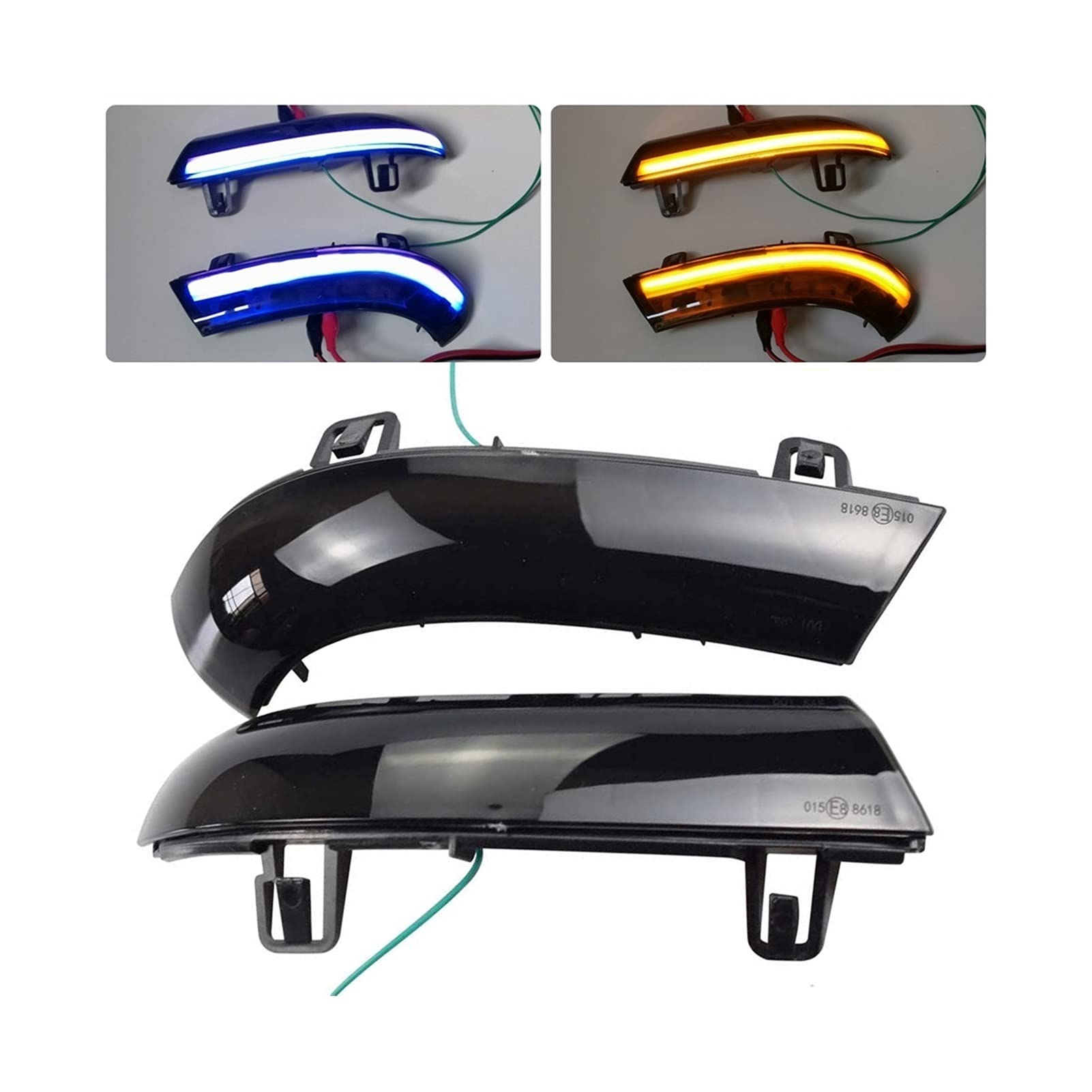 Spiegelblinker，Indicator Rear View Dynamische Umdrehungssignale Licht Passend Für Vw Passat B6 Golf 5 Jetta MK5 Passat B5.5 GTI V Fließendes Wasser Blinker Blinkendes Licht(Blue Yellow) von AYXAMO