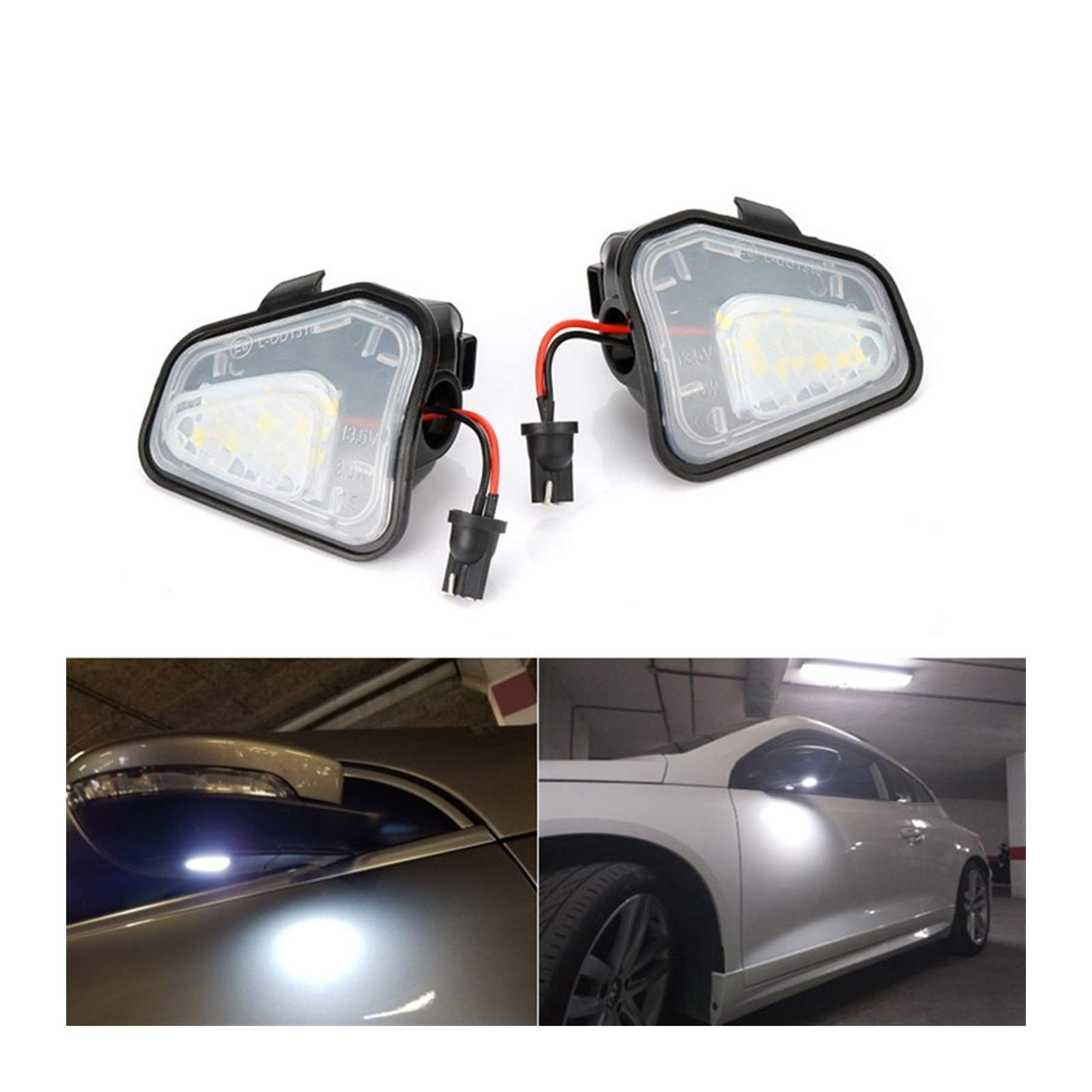 Spiegelblinker，Indicator Rear View Pfütze Licht Unter Side Spiegellicht Kein Fehler Für Volkswagen VW Passat B7 EOS CC Scirocco MK3 Jetta MK6 Welcome Lampe von AYXAMO