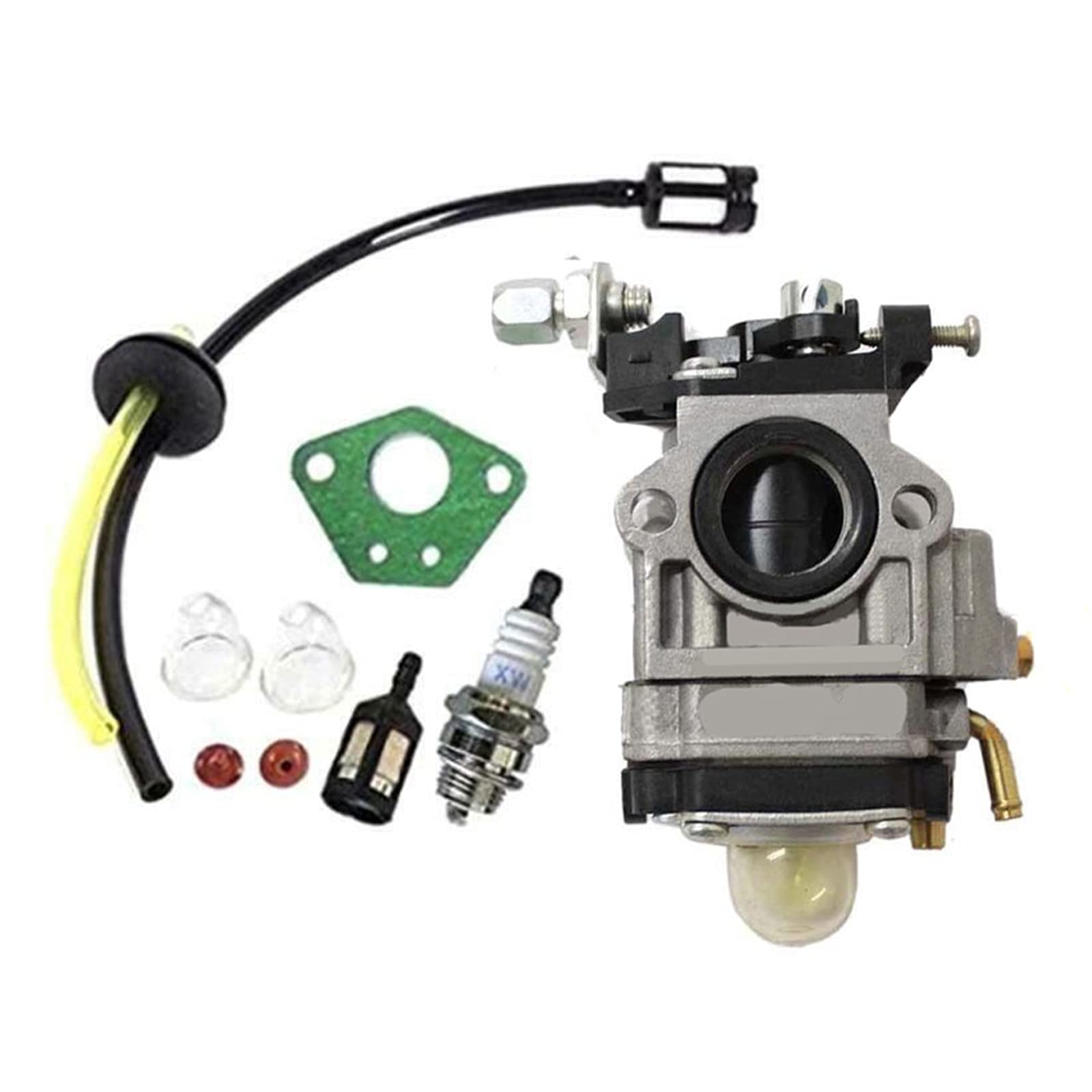 Vergaser für Motorsense 52cc 49cc 43cc, Carbu-Set mit Dichtung, Schlauch, Zündkerze und Benzinfilter von AYYDS