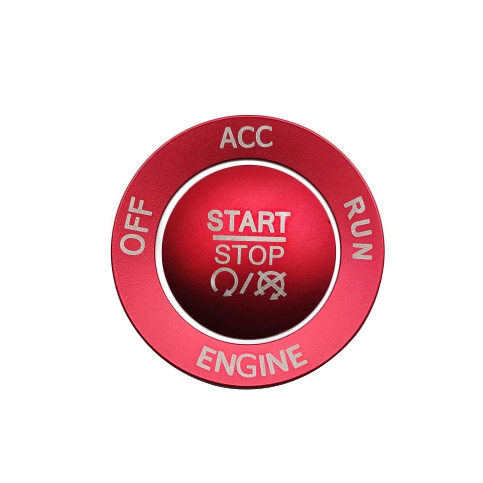 AZEFCD 2 stücke Auto Push Start Stop Taste Abdeckung Borte Aluminium Legierung for Dodge for Challenger for RAM 1500 for Ladegerät 2015-2021 Auto Innen Decora von AZEFCD