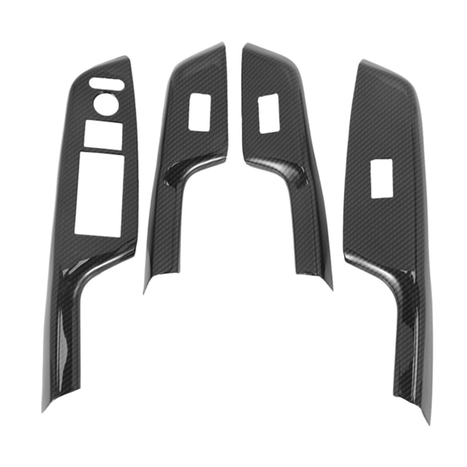 AZEFCD 4Pcs Carbon Faser Auto Tür Fensterheber Schalter Panel Abdeckung Trim for Honda for Civic for 9Th 2012 2013 2014 for RHD von AZEFCD