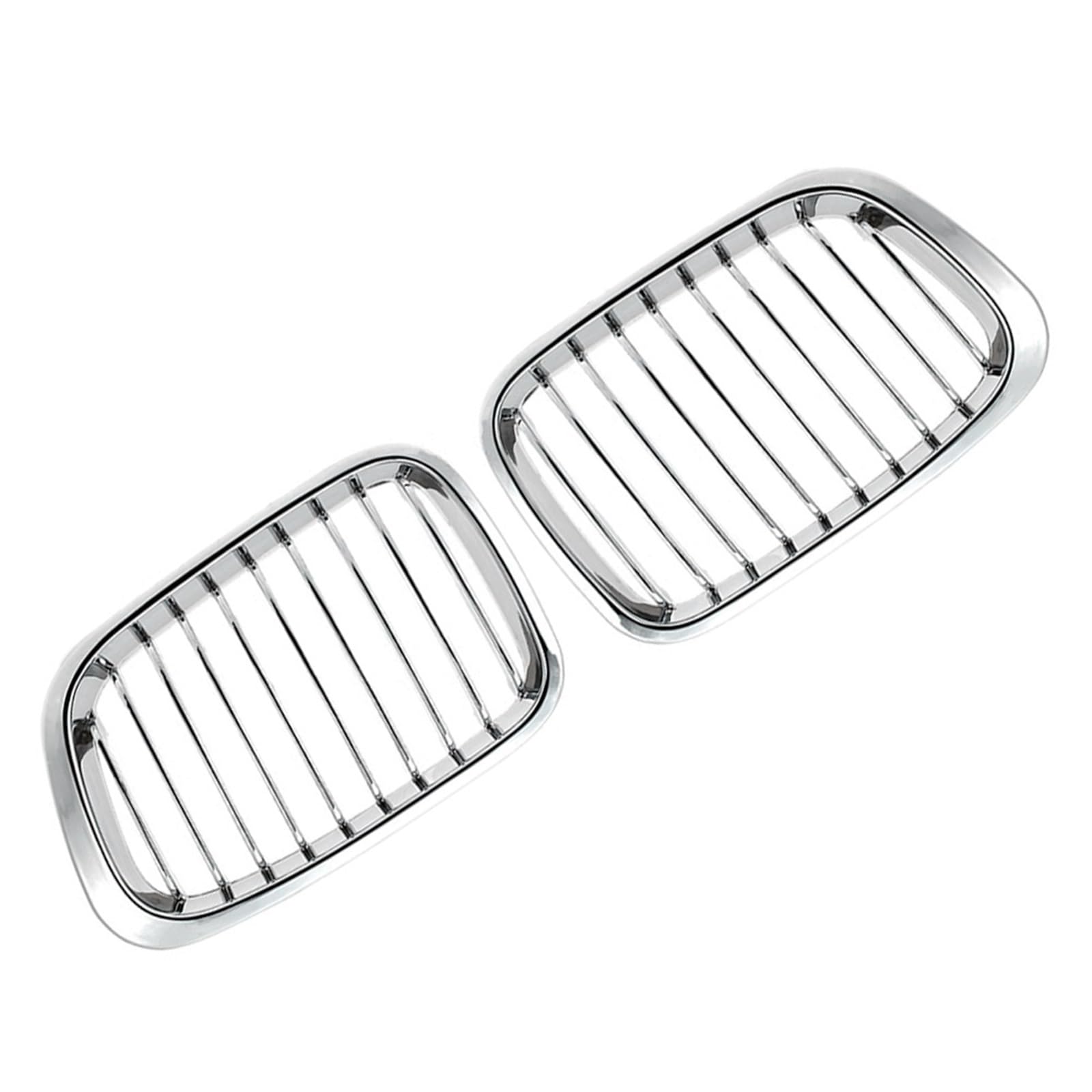 AZEFCD for BMW for E46 4 Tür for Limousine 1998 1999 2000 2001 Chrom Auto Vorderen Stoßstange Grille Niere Racing Grill Gitter 51138208489 51138208490 von AZEFCD