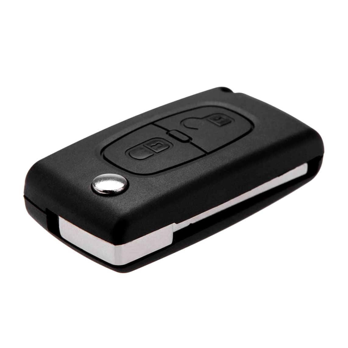 2 Tasten Autotaste Flip Remote Folding Car Key Hülle Ersatz faltbare Autoschlüsselabdeckung Kein Chip -kompatibel mit 207 307 308 CE0536 Schlüsselgehäuse von AZIDWERYQ