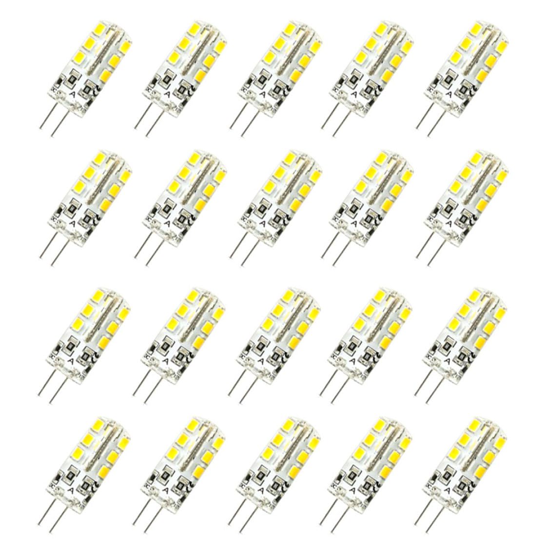 AZIDWERYQ G4 LED-Lampen JC BI-Pin Base 3W DC12V Halogenbirne Ersatz Landschaftsbirnen 20pcs G4 Halogenbirnen Ersatz von AZIDWERYQ