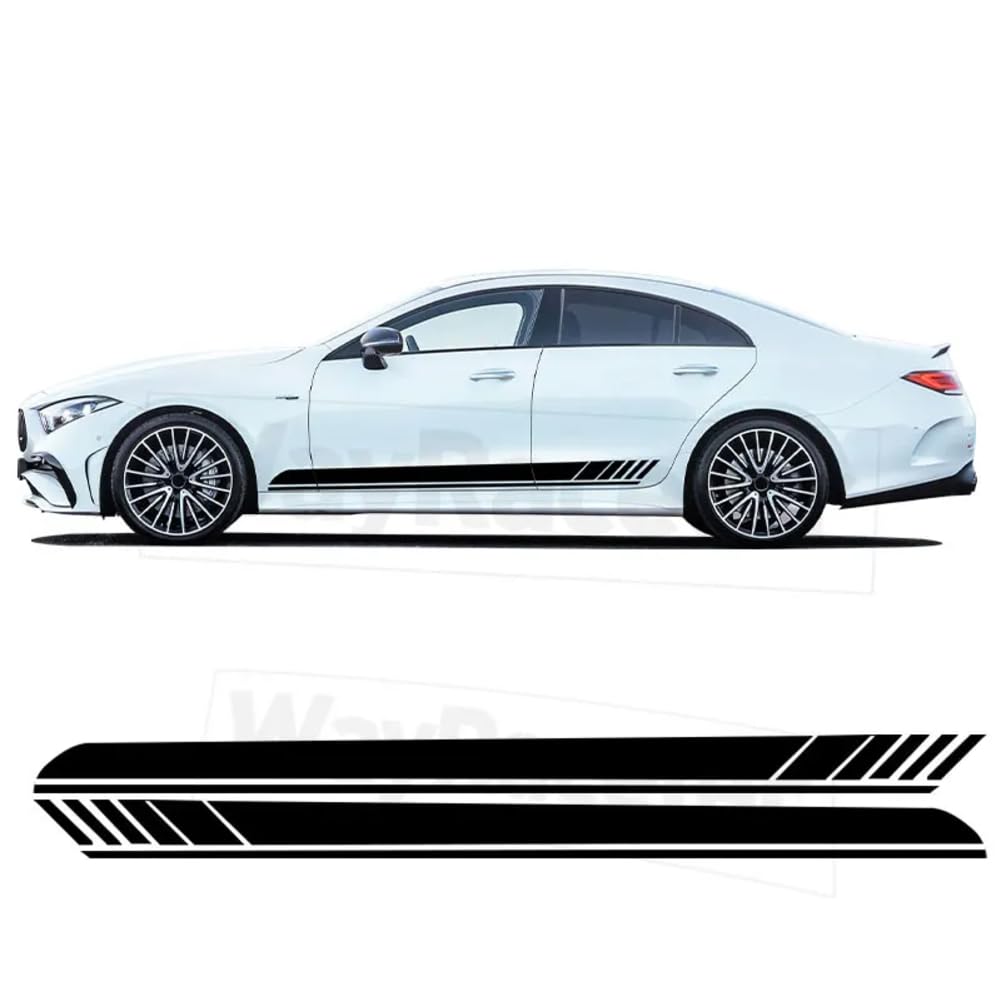 2 Stück Vinyl Seitenstreifen Rockaufkleber, für Mercedes Benz CLS Klasse C257 W219 X218 W218 W219 C219 AMG von AZIKEN