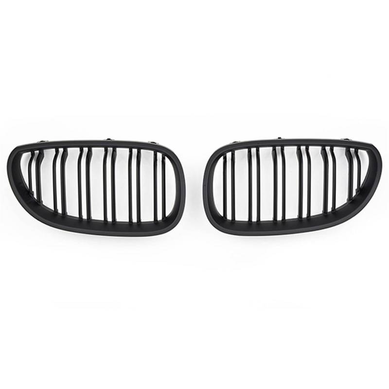 FrontstoßstangengitterSchützen Sie Ihren Autokühle Für B&MW 5er E60 E61 M5 2003-2010 Autozubehör 1 Paar Gloss Black Style Car Styling Front Kidney Grilles Racing Grille (Color : Matte Black) von AZIKEN