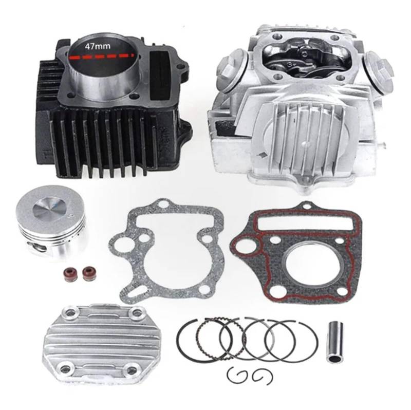 47mm Motorrad Motor Zylinder 90CC Kopf Kolben Kit Set Motor for JH90 CT90 Sportrax TRX 90 ATV Teile von AZMINI