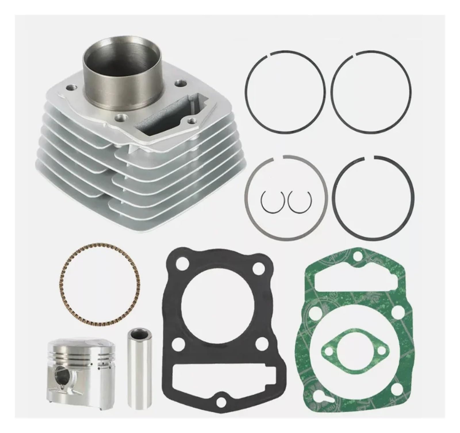 61mm Motorrad Big Bore Kit Zylinder for CB125S CL125 XL125 TL125 Top End Rebuild Kit Zylinder Kolben Dichtungen Ringe(56.5mm) von AZMINI