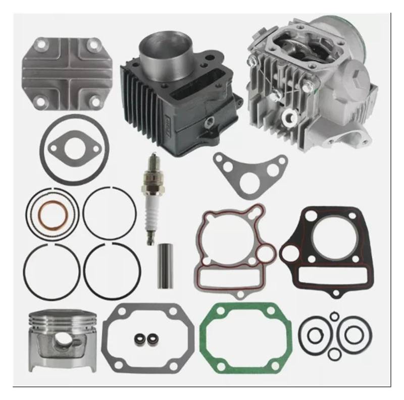 72cc 47mm motorrad Big Bore Kit Zylinderkopf Kolbenringsatz Dichtung Ende for CT70 TRX70 CRF70 XR70 ATC70 JH70 von AZMINI