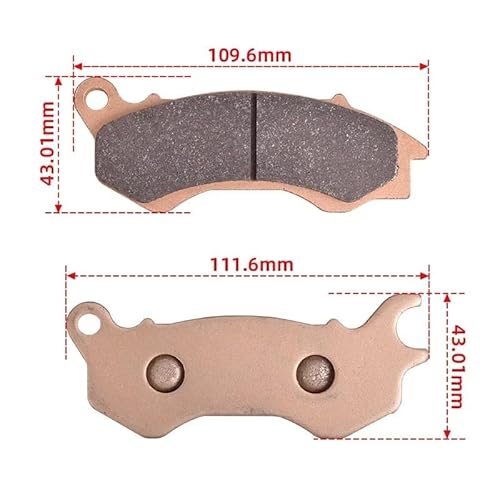 Motorrad Bremsbeläge Vorne Disc Tabletten for NSC110 NSC 110 12-2014 NSC 50 Vision 50 4T 2012-2018 NSC50 NSC50R Für(2pairs) von AZMINI