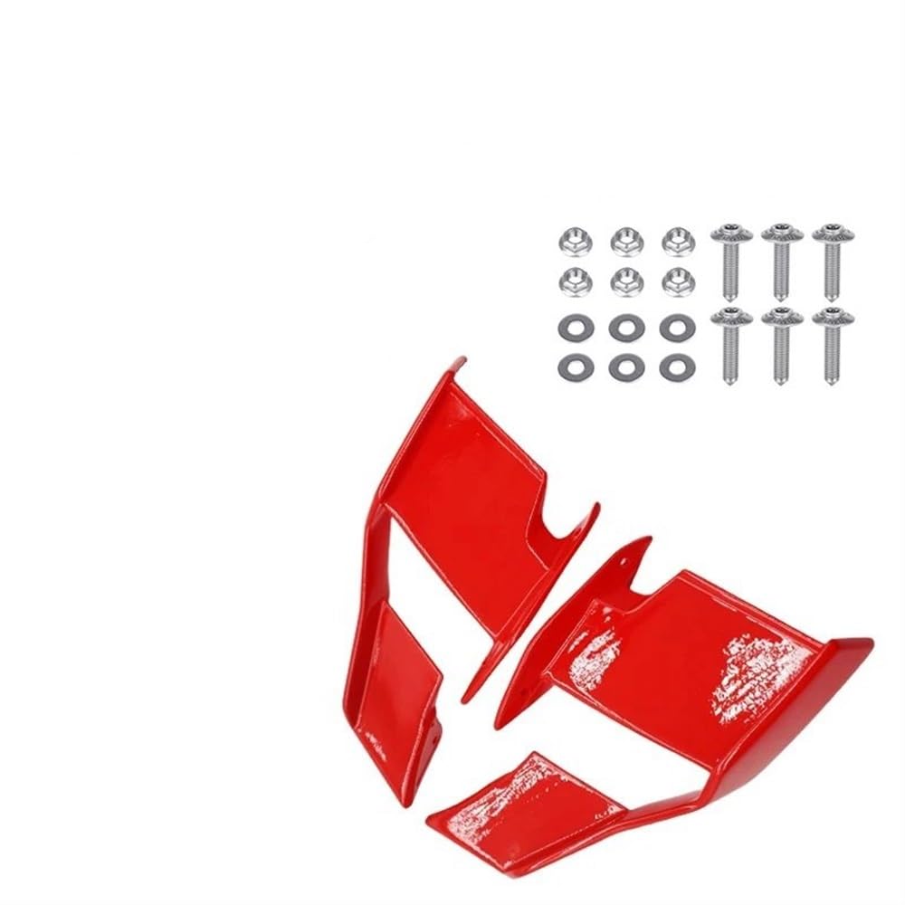 Flügelabweiser Motorräder Verkleidung Seite Winglet Aerodynamische Flügel Kit Spoiler Für B&MW S1000R M1000R 2021-2023(Bright red) von AZOIL