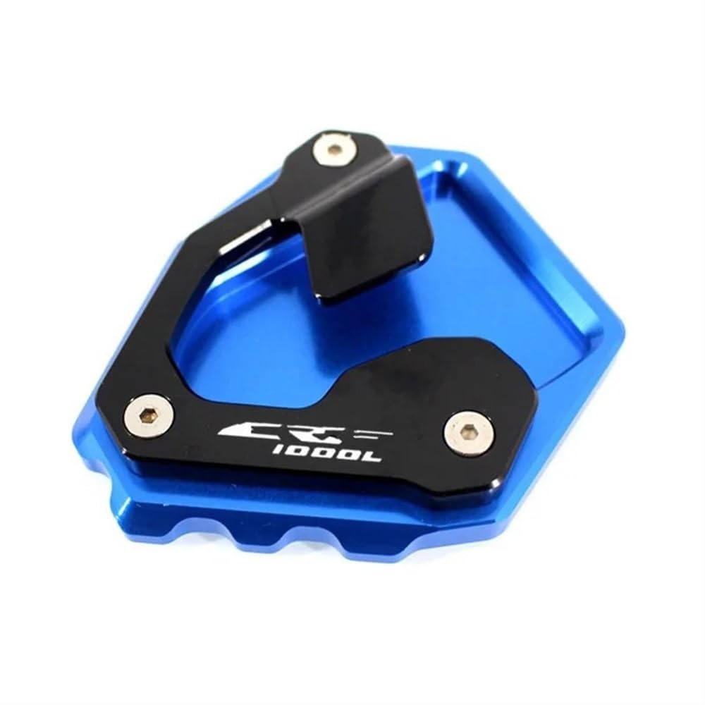 Fuß Pad Unterstützung Platte Motorrad CNC Ständer Fuß Seitenständer Verlängerungsplatte Für H&ONDA CRF1000L CRF 1000L Afrika Twin ABS/DCT 2016-2022(Blue-CRF1000L) von AZOIL